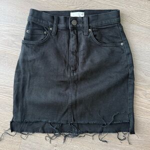Aritzia Wilfred Free Black Jean Mini Skirt